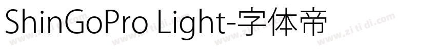 ShinGoPro Light字体转换
